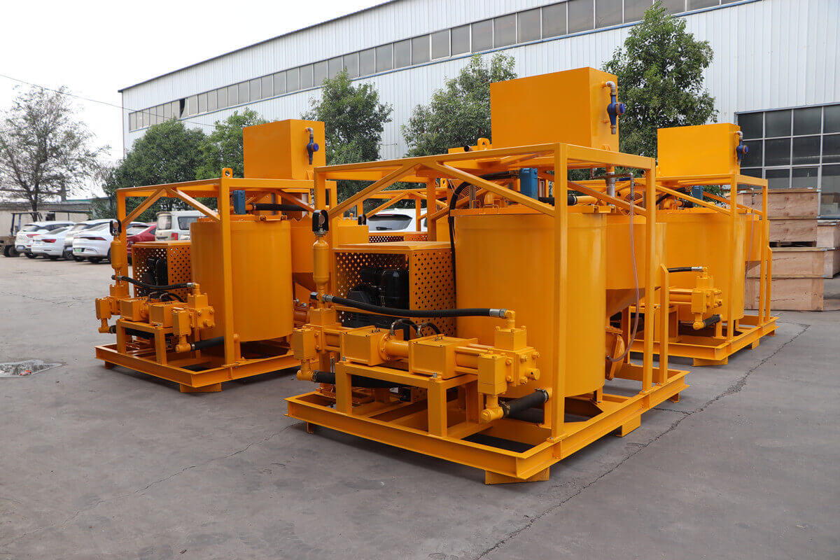 Grout pump station for ground anchoring