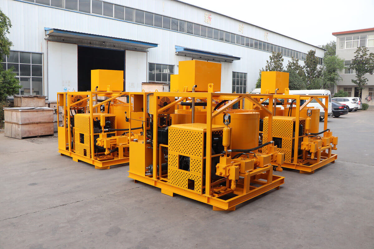 Grouting station for ground anchoring grouting