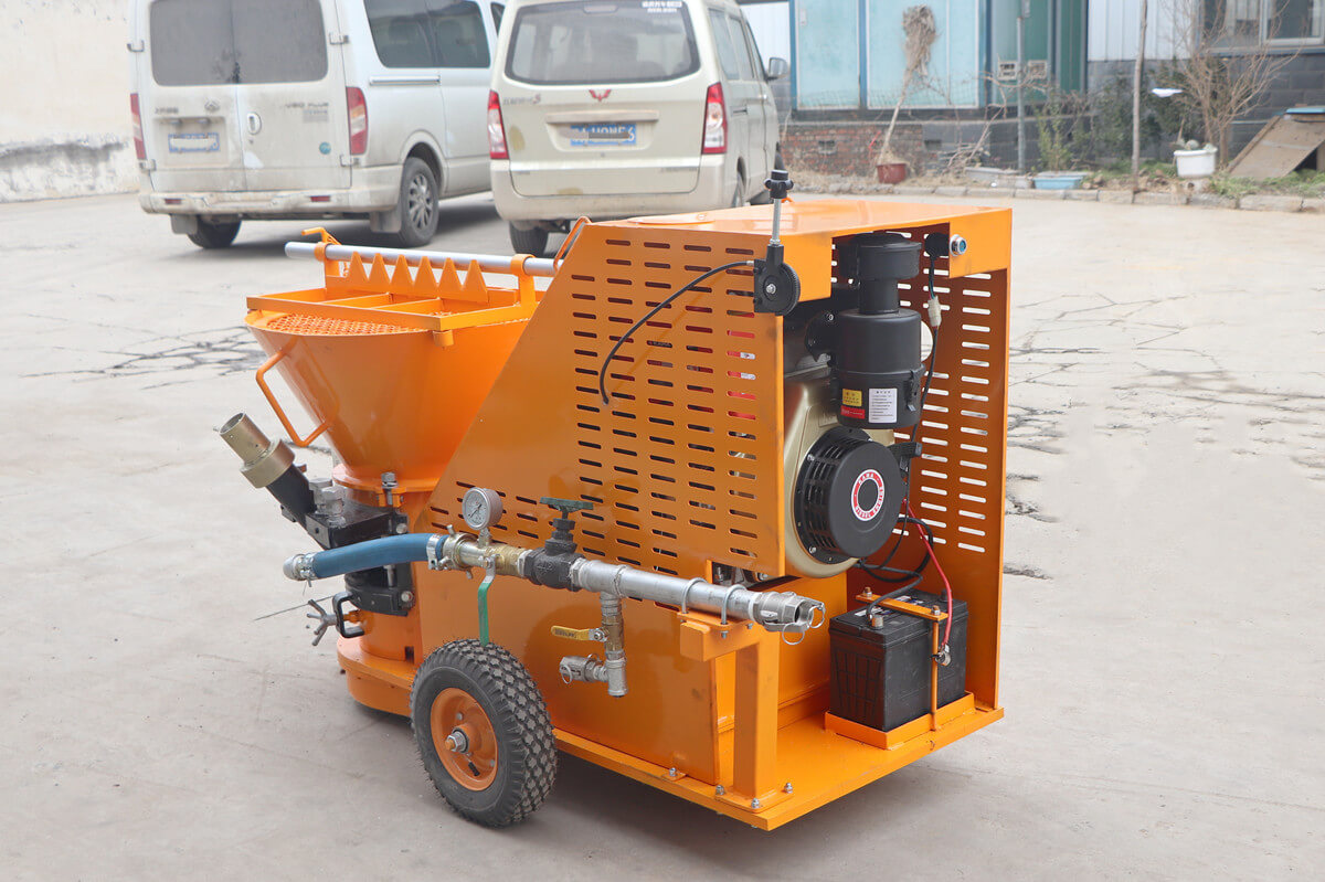 EAF refractory gunning machine