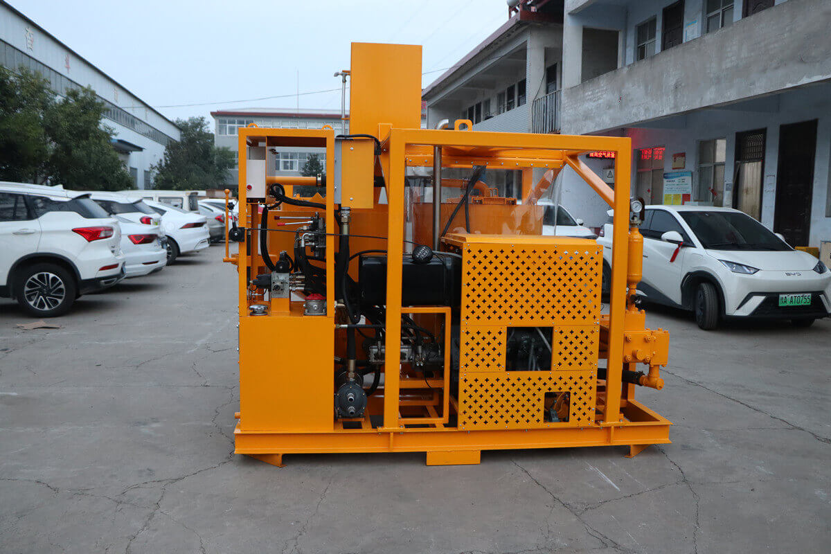 compact grout unit for ground anchoring