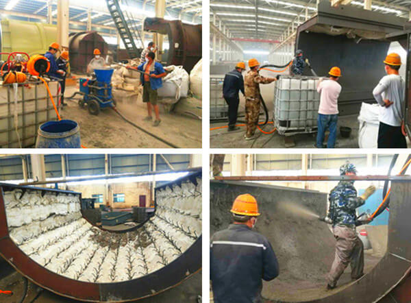 refractory gunning machine for furnace kiln repair