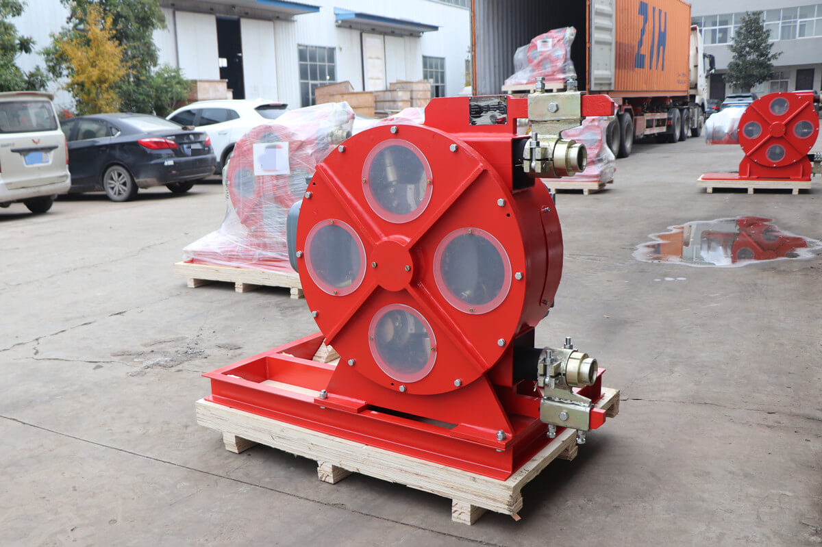 High pressure peristaltic hose pump