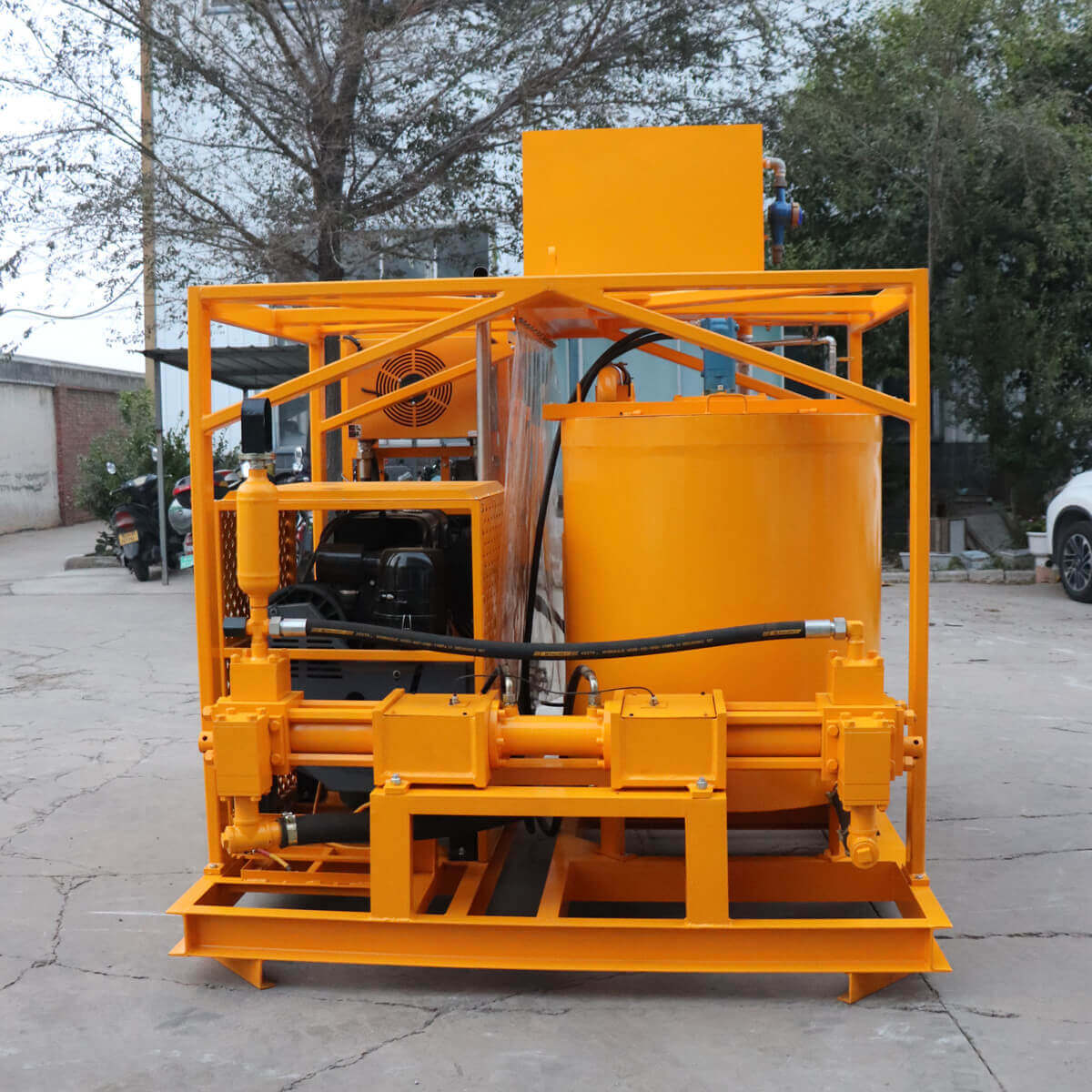 plunger grout pump unit for anchor grouting