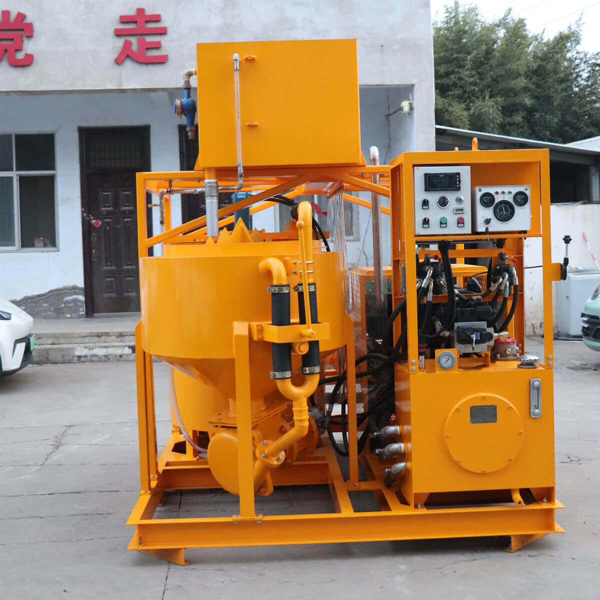 injection station for ground anchoring