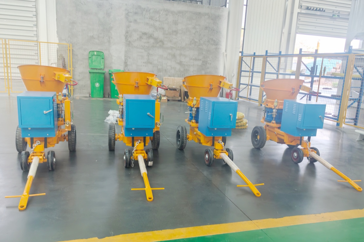 Electric dry mix shotcrete machine