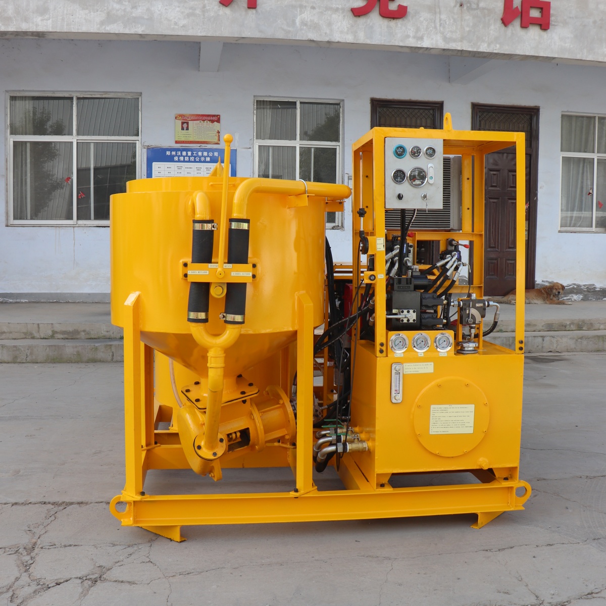 Diesel engine powerd dam grouting plant